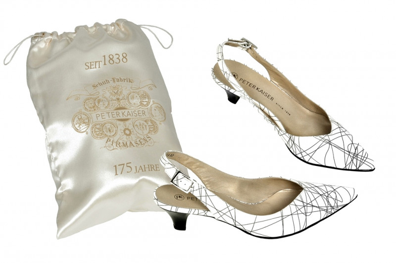 Peter Kaiser Diana 45 Sling Pumps weiß riga Lackleder