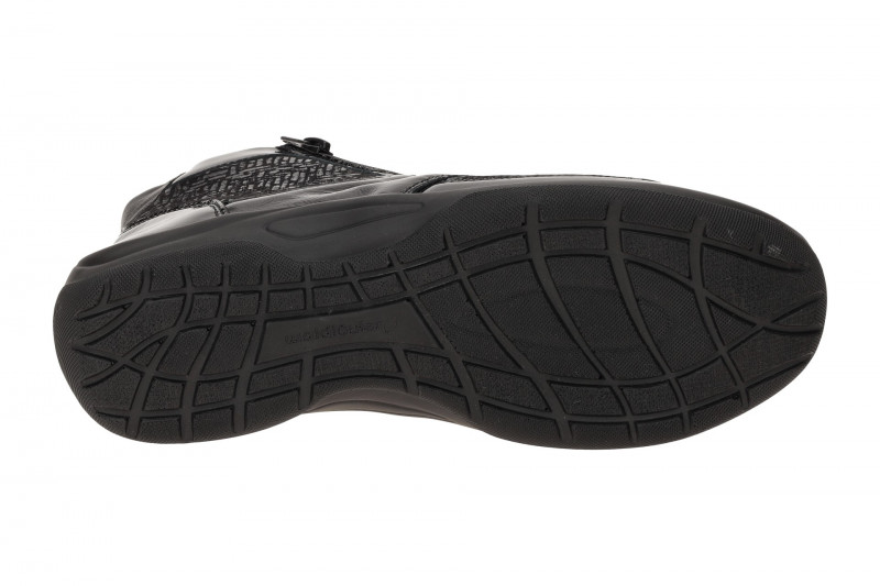 Waldläufer Hesna Stiefelette schwarz OrthoTritt H-Weite Lack