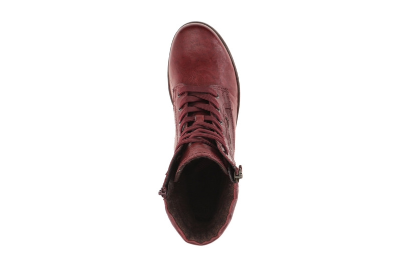 Gabor Fashion Stiefelette rot Glattleder Used Look 8023.02.004