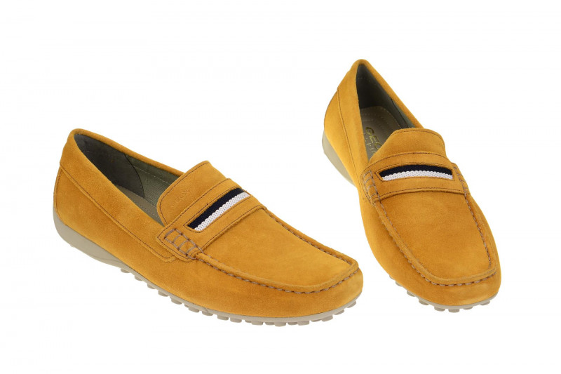 Geox Respira Snake Moc A Slipper in gelb Herren Mokassin