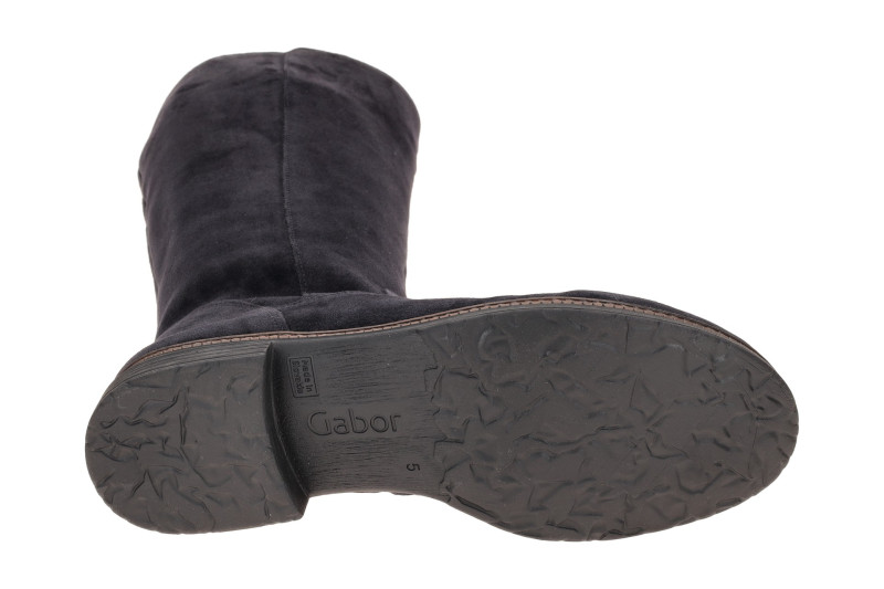 Gabor Schaft Stiefel blau Schaftweite M Velour 8023.04.005