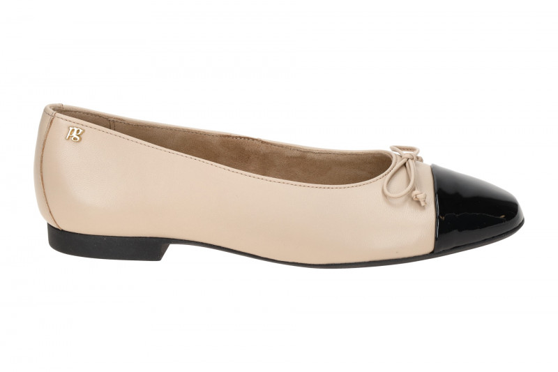 Paul Green Ballerinas beige schwarz Lack Nappa 1000