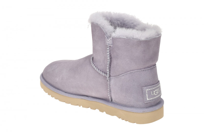 UGG Mini Bailey Button Bling Stiefel lila june-gloom