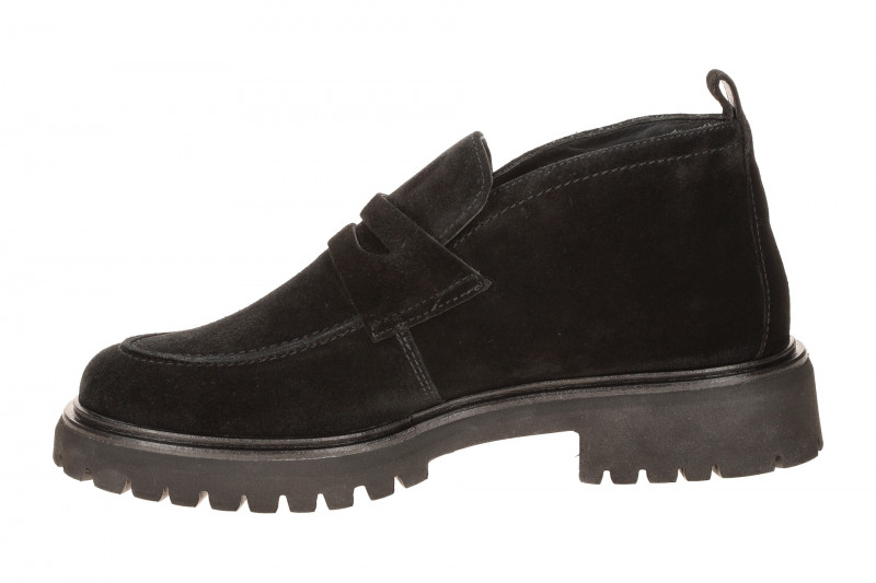 Paul Green Schuhe Mid Plateau Slipper schwarz Loafer 8344