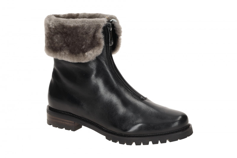 Everybody Nicomo Winter Stiefelette schwarz Lammfell Frontzip
