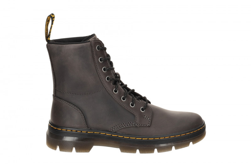 Dr Martens Combs Leather Stiefel grau gunmetal 40603020