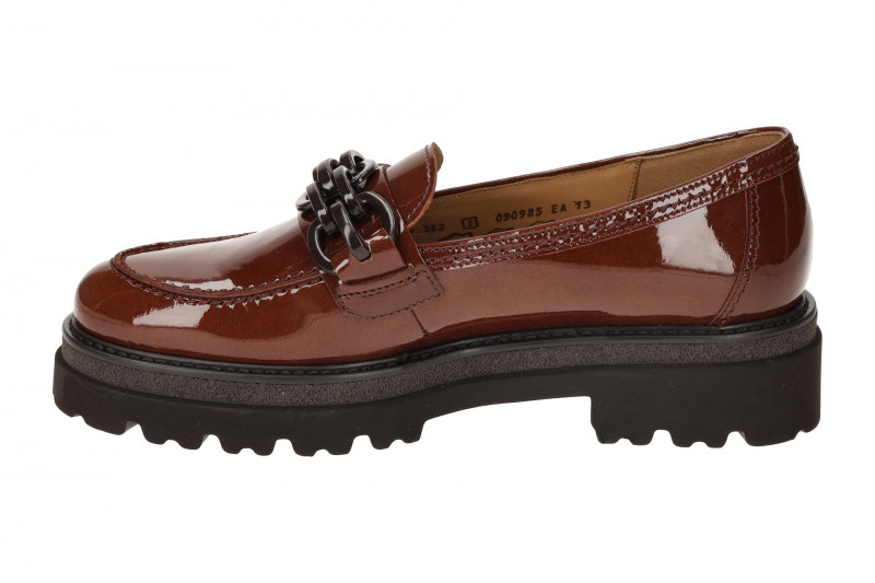 Gabor Schuhe Plateau Slipper braun Lack 55.242.94
