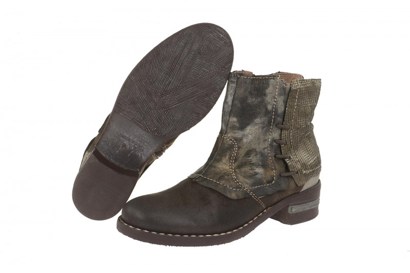 Charme Stiefelette braun kombi Wildleder 0840