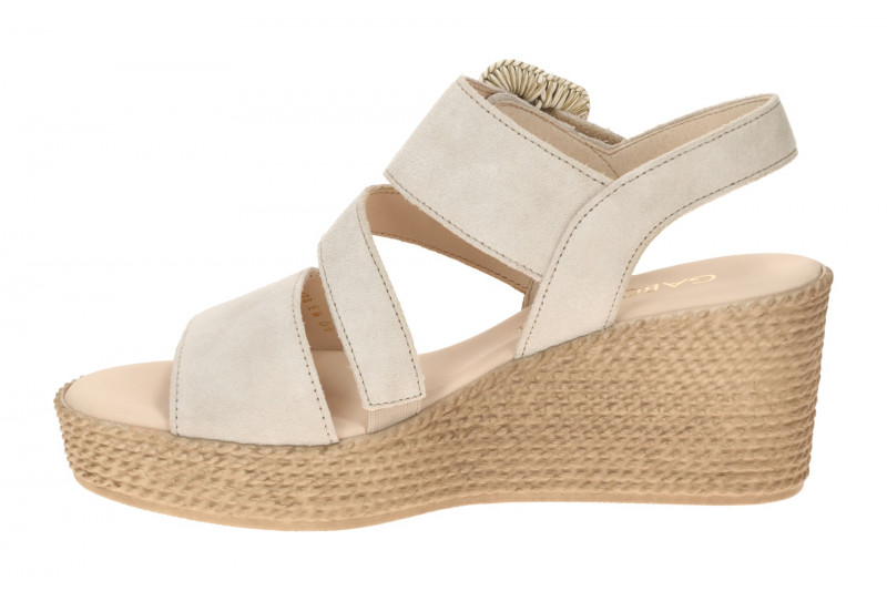 Gabor Wedges Keil Sandale grau Velour 84.771.12