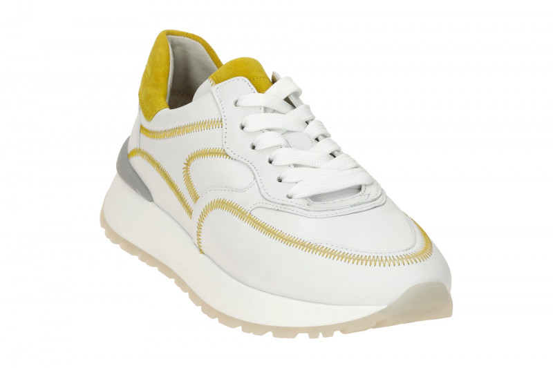 Gabor Schuhe Sneakers weiß gelb Ziernaht 63.491.23