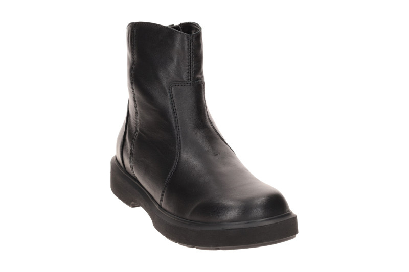 Waldläufer Quinn Stiefelette schwarz H-Weite Zip Boots dünn gefüttert