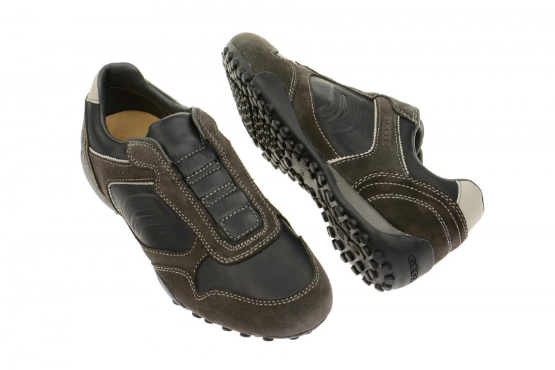 Geox Snake Slipper schwarz grau U3407J