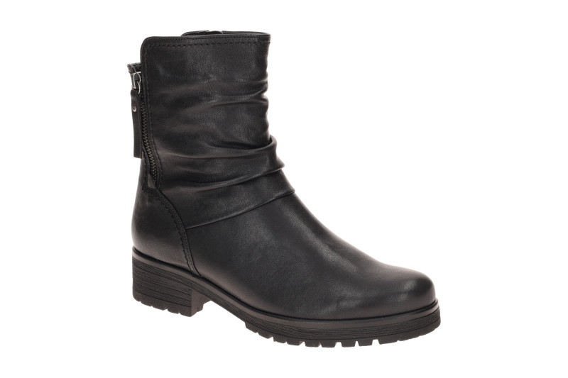 Gabor Fashion Stiefelette schwarz Biker Stil 8028.01.001