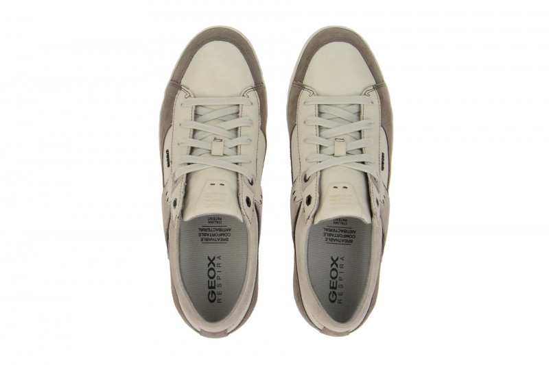 Geox Box Schuhe grau weiß Sneakers U44R3C