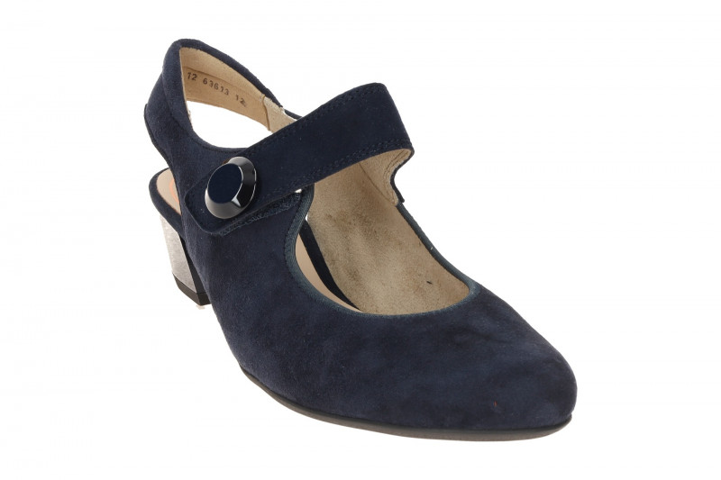 ARA Catania Sling Pumps dunkelblau Velour 12-63613