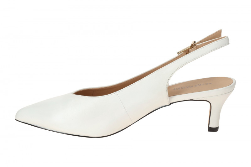 Peter Kaiser Sling Pumps weiß Nappa 79642