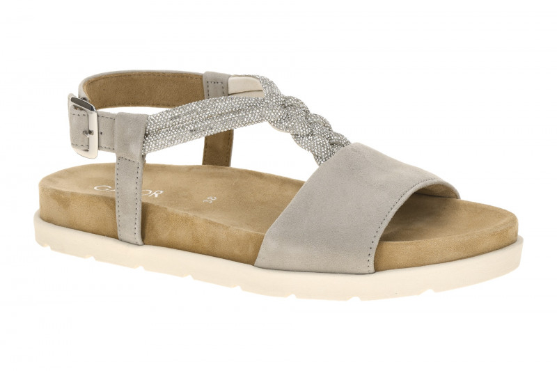 Gabor Fashion Sandale grau silber Strass 84.601.12