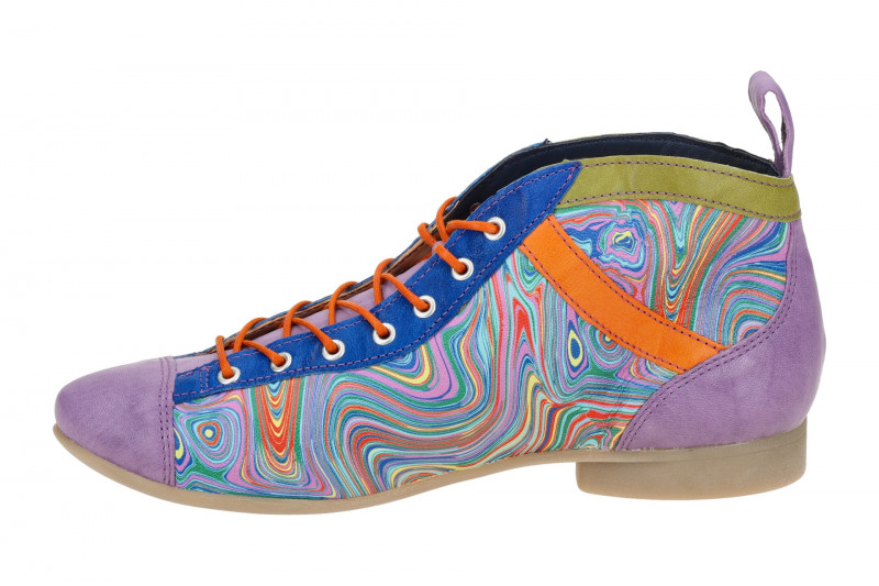 Think Guad 2 Schnür Stiefeletten lila bunt Muster 618