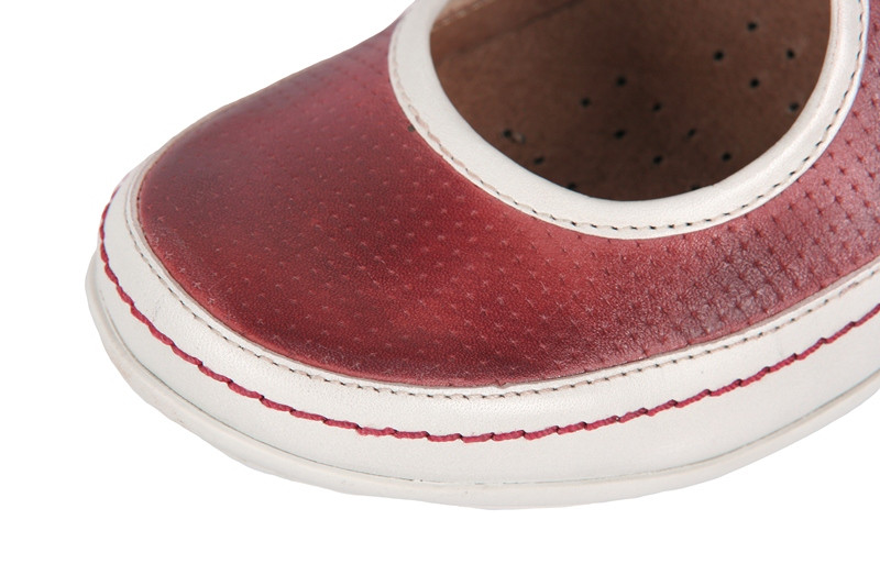 Pikolinos Lisboa Schuhe rot weiß Slipper 767-848LA
