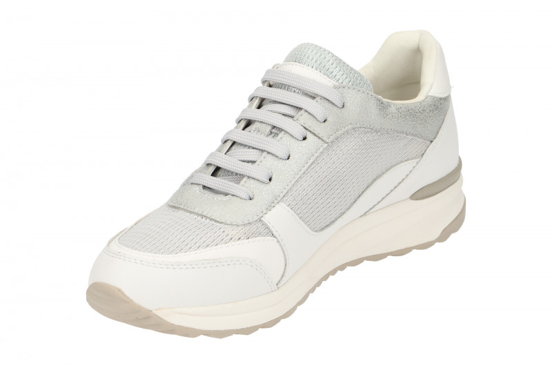 Geox Airell Sneaker Schuhe weiß silber D642SC
