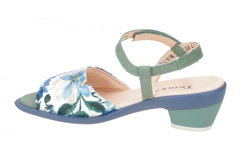 Think Zaza Sandalette grün weiß Blumen 596