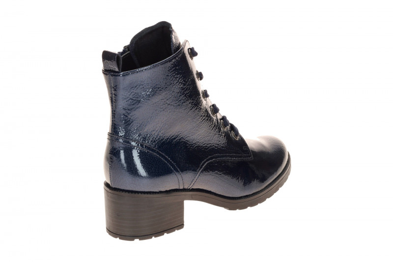 Gabor Fashion Schnür Stiefelette blau Lack 72.816.86