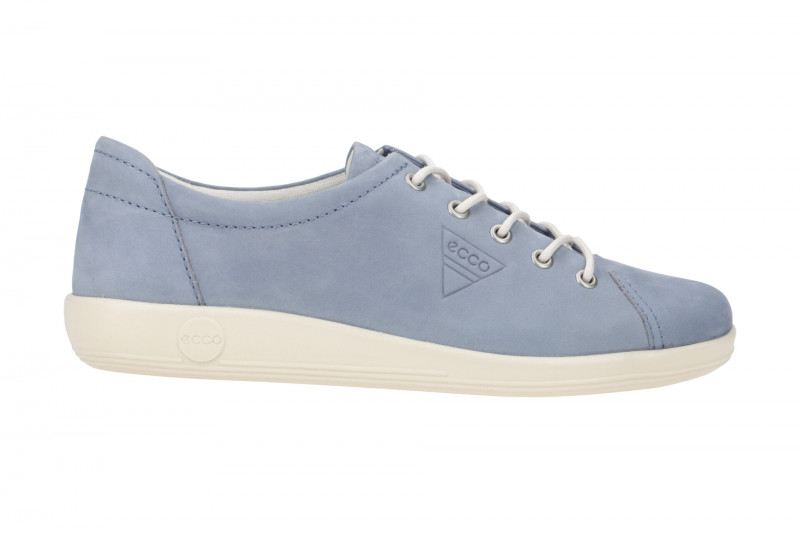 Ecco Soft 2 Schuhe blau grau misty Damen Schnürer