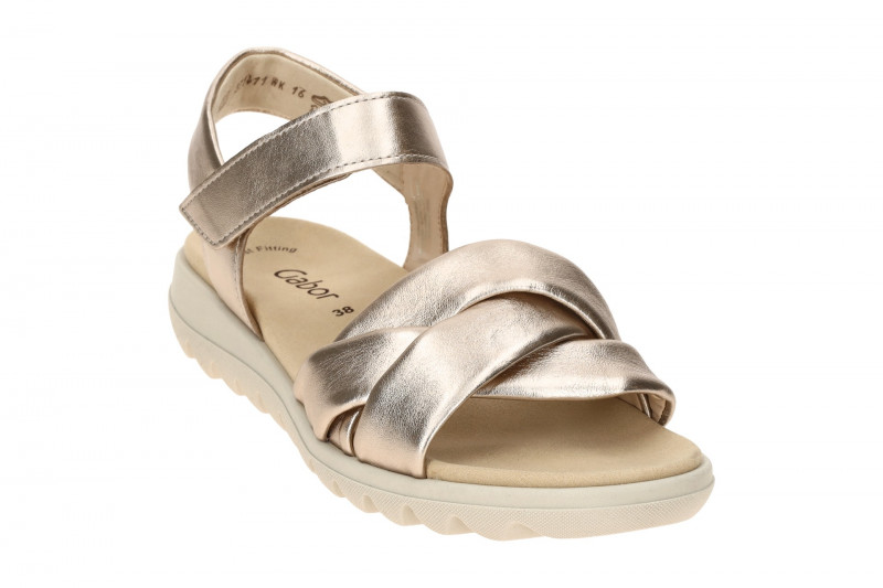 Gabor Fashion Sandale grau metallic gekreuzt 64.812.62