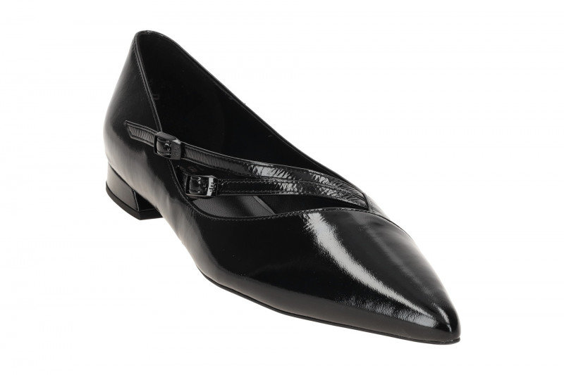 Högl Riemchen Pumps Schuhe schwarz Lack 1816