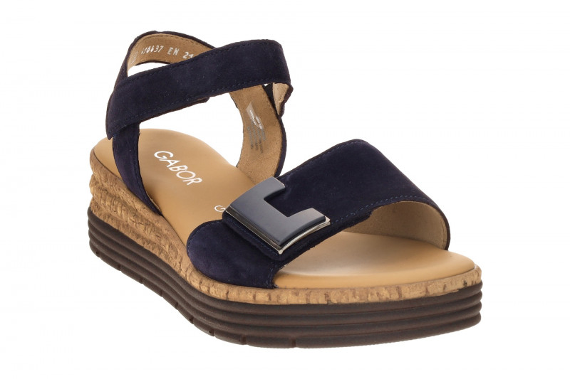 Gabor Keil Sandale blau Velour 82.700.46