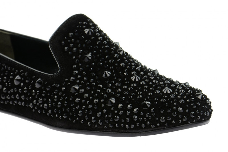 K&S Slipper Bea schwarz Swarovski 14222