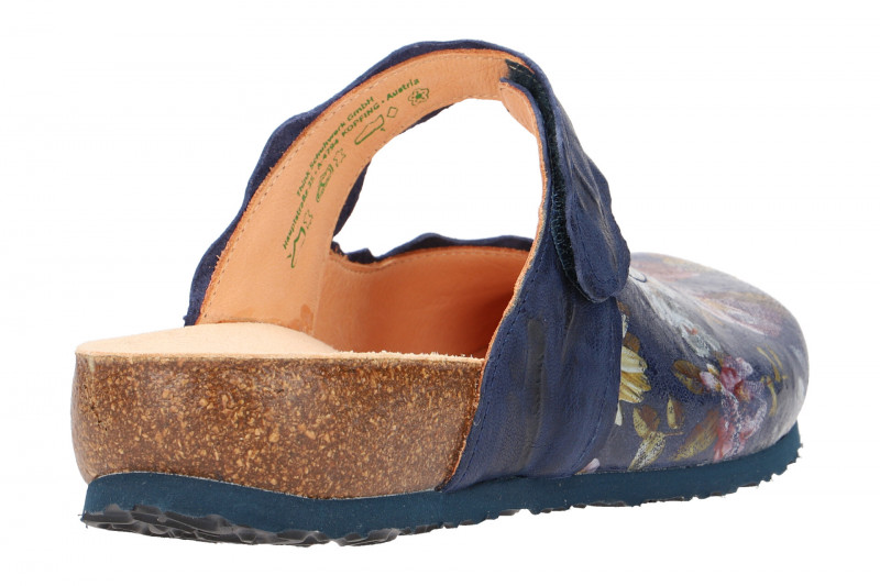 Think Julia Pantolette blau Blumen Clogs