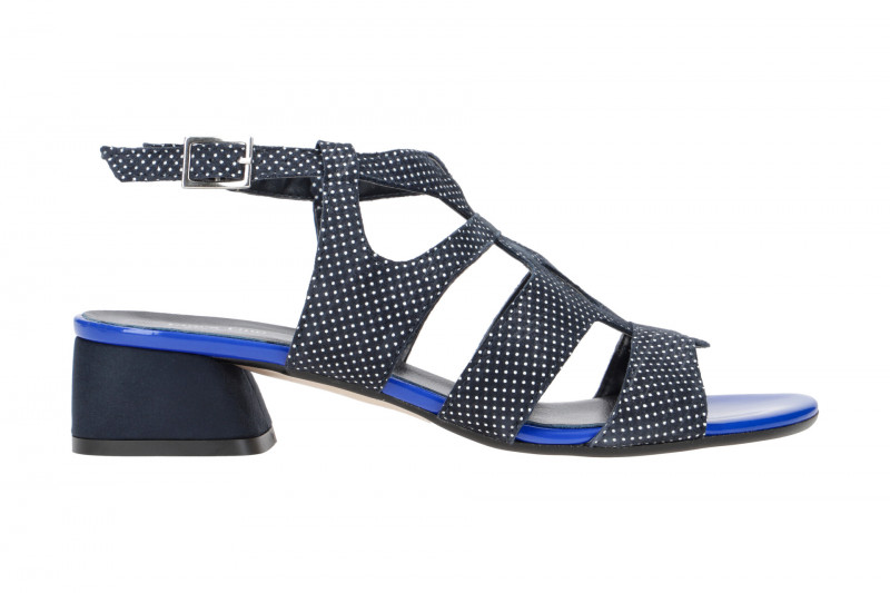 Linea Uno Sandalette blau weiß gepunktet F1112