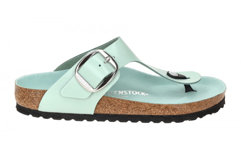 Birkenstock Gizeh Big Buckle Pantolette hellgrün silber Normal-Weit 1026477