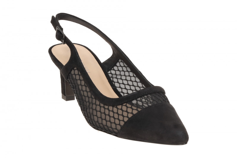 Peter Kaiser Sling Pumps schwarz Netz 79607