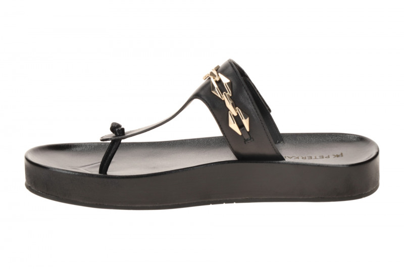 Peter Kaiser Zehentrenner Plateau Pantolette schwarz Nappa 77105
