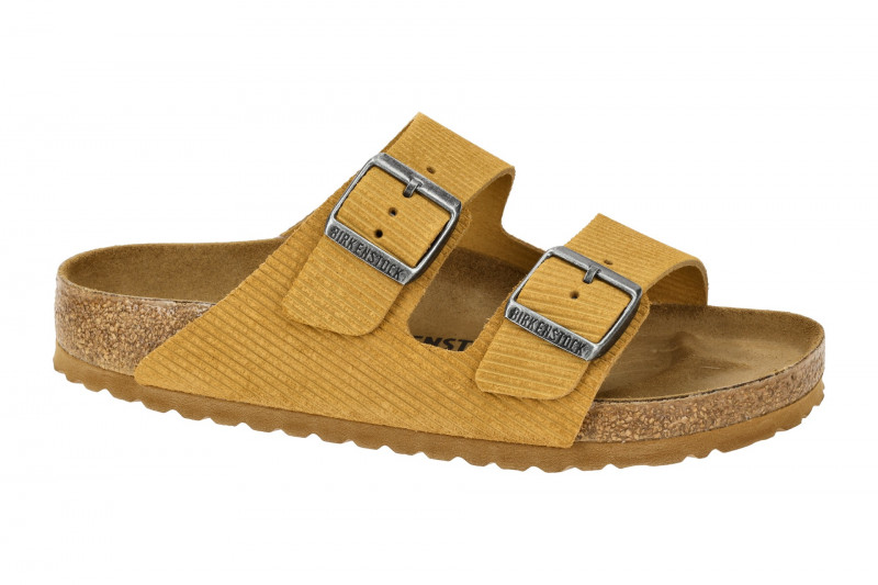 Birkenstock Arizona BS Pantolette hellbraun Velour Normal-Weit 1026093