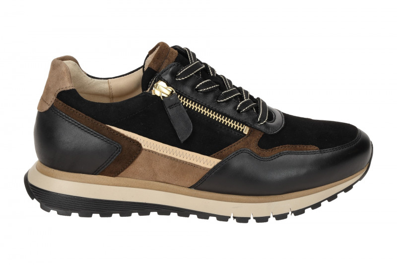 Gabor comfort Sneaker Schuhe schwarz braun H-Weite 76.378.67