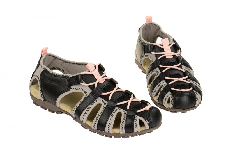 Geox Sandale Strel schwarz rosa Gr 35