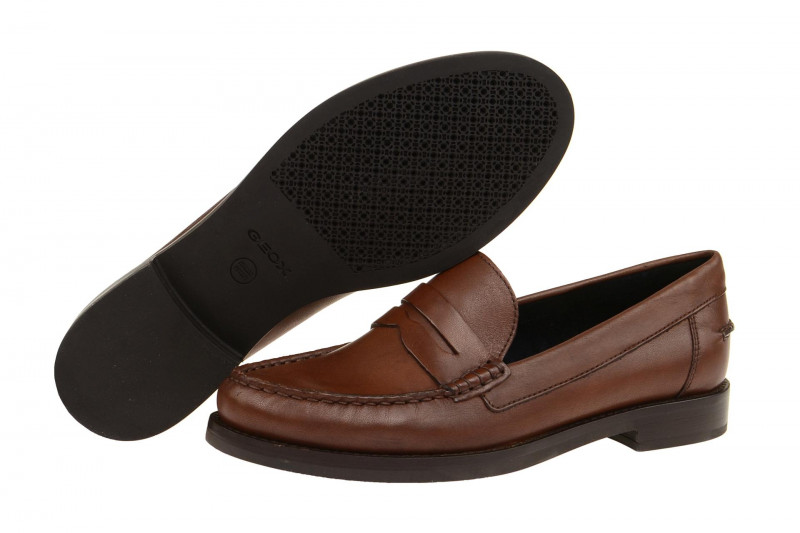 Geox Damen Mokassin Promethea braun Slipper