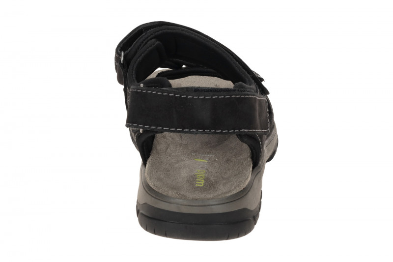 Waldläufer Harald Sandale Herren schwarz grau 372001