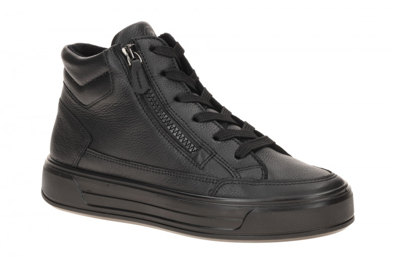 ARA Canberra Mid Sneaker Schuhe schwarz H-Weite Plateau 12-23008