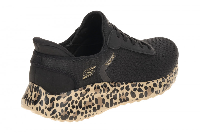 Skechers Bobs Squad Chaos Schuhe schwarz SLIP-INS Leo 117246