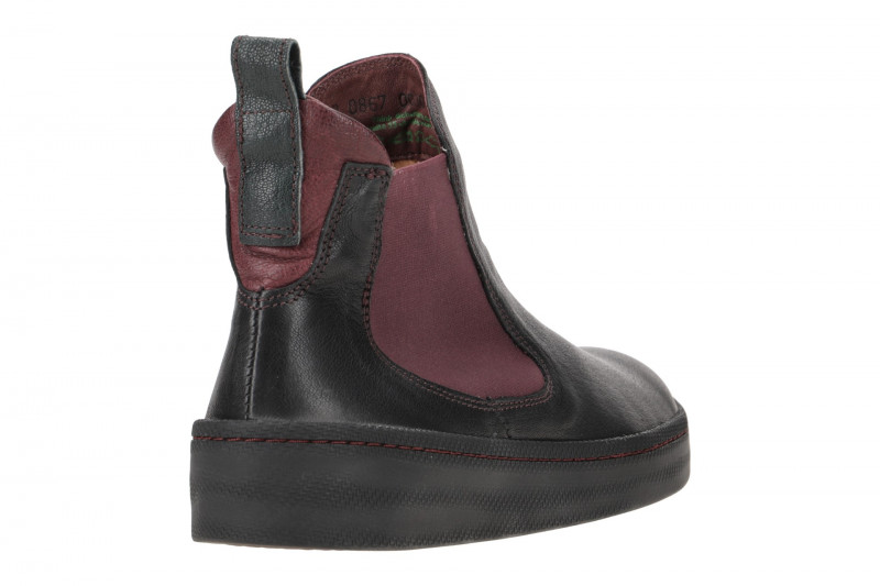 Think Kumi Stiefelette Chelsea Boots schwarz rot 867