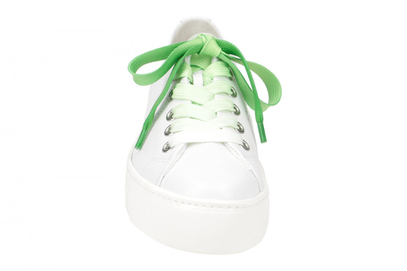 Paul Green Sneaker Schuhe weiß grün Nappa 5247
