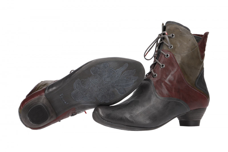 Think Aida Stiefel grau rot grün kombi