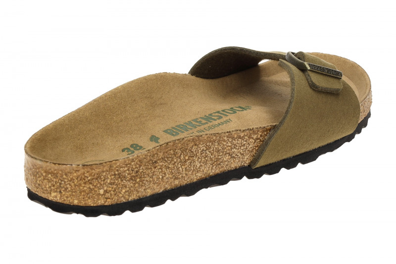 Birkenstock Madrid BS Pantolette grün SCHMAL Vegan 1027974