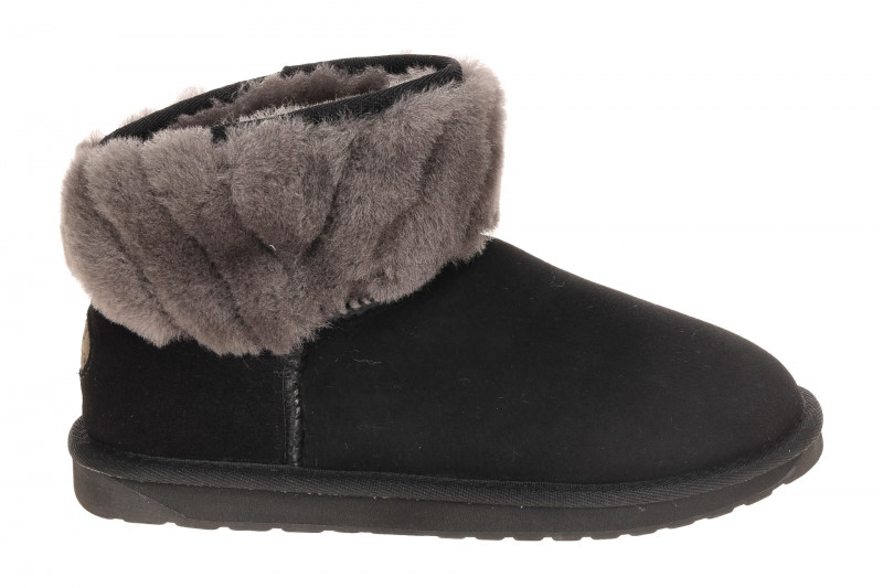 EMU Pyke Boots Stiefel schwarz Fellkragen W13193