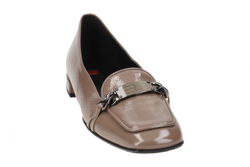 Högl Caroline Damen Ballerina Loafer taupe Lack 1725
