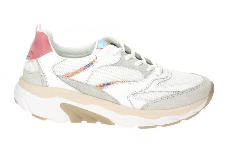 Gabor RollingSoft Schuhe weiß pink Sommer-Sneaker 66.936.51